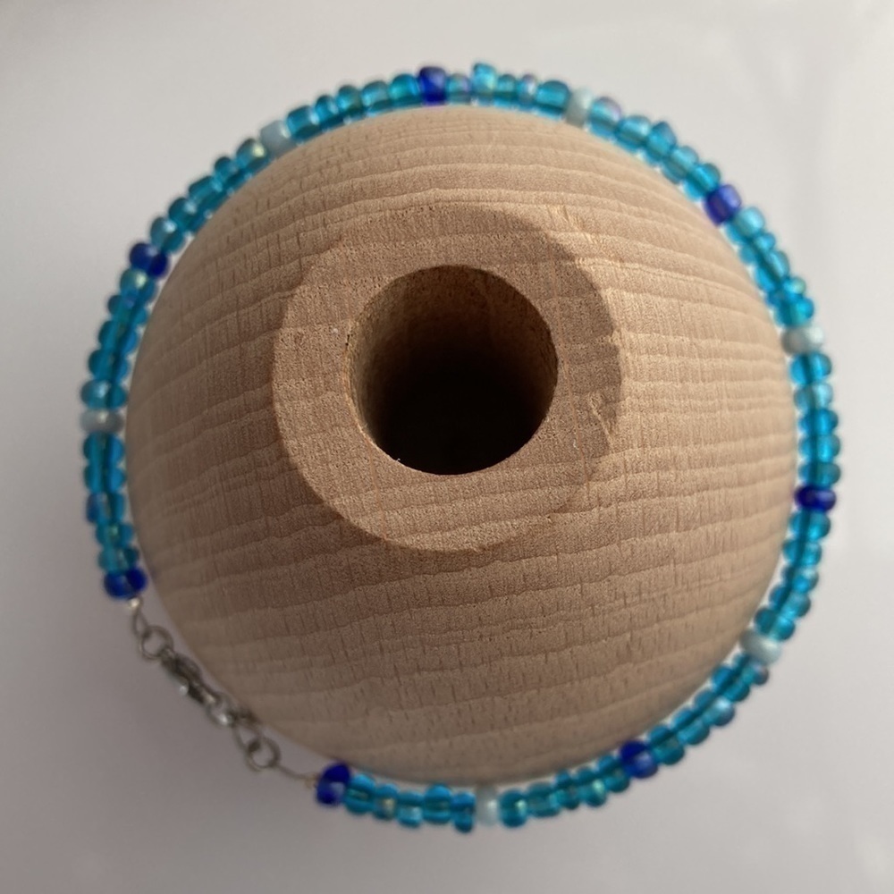 BEADED Anklet Blue - Picture 4 of 10